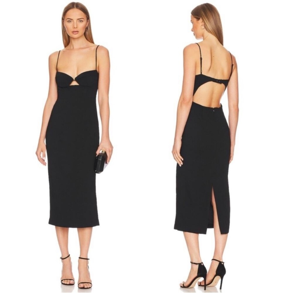 Bardot Black Backless Sheath Dress